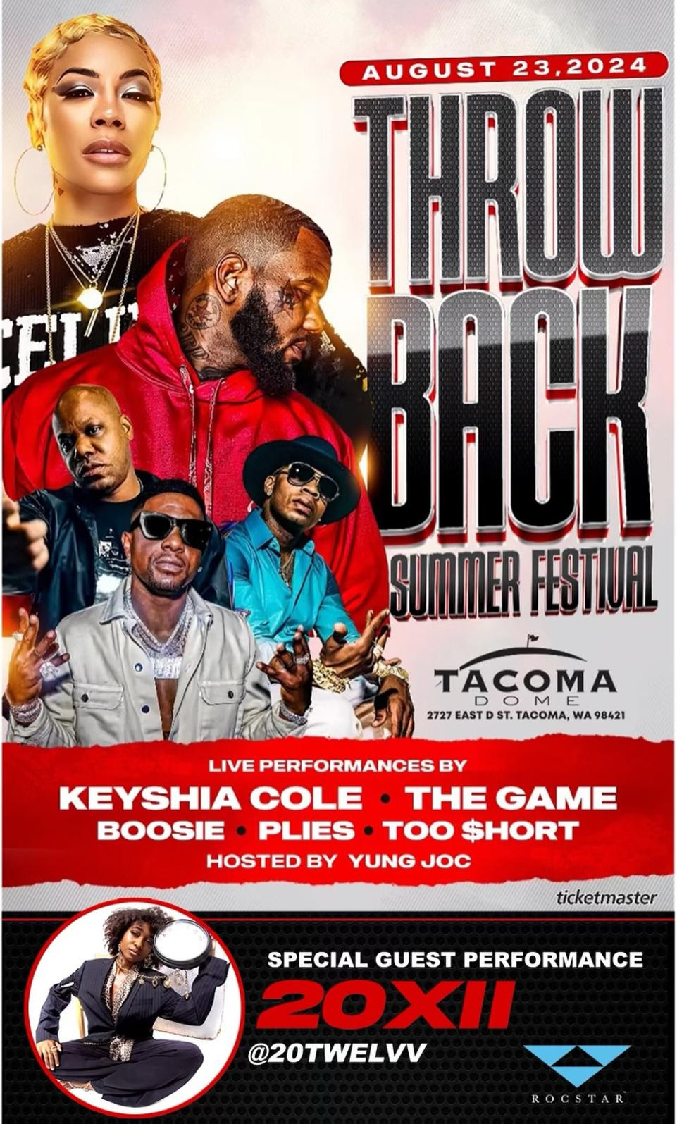 20XII Set to Open for Keyshia Cole, The Game, Boosie, Plies, and Too Short at Live Nation Event in Tacoma, WA on August 23rd